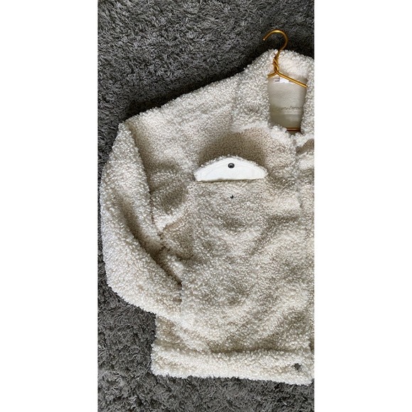 GOOD AMERICAN OVERSIZED FLEECE TRUCKER JACKET Women's Size 1/2 - Picture 5 of 14